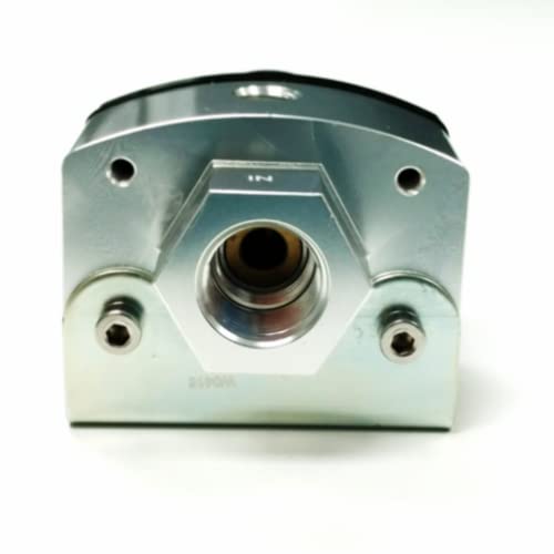 5-12 Psi Aluminum Adjustable Fuel Regulator Black W/White Gauge 3/8" Npt Ports #TOP2