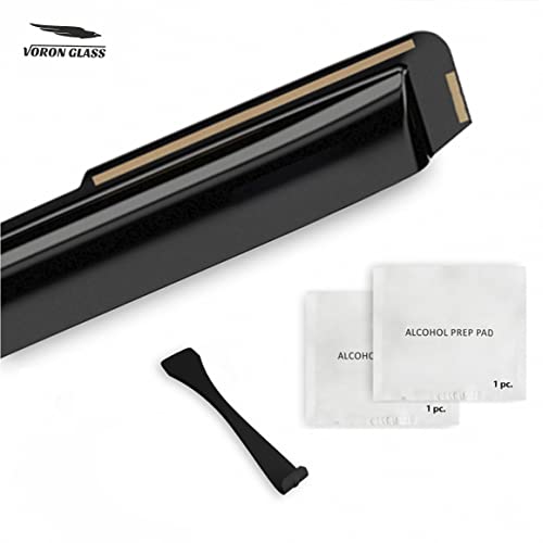 Voron Glass in-Channel Extra Durable Rain Guards for Trucks Toyota Tundra 2007-2020 CrewMax, Window Deflectors, Vent Window Visors, 4 Pieces - 220083