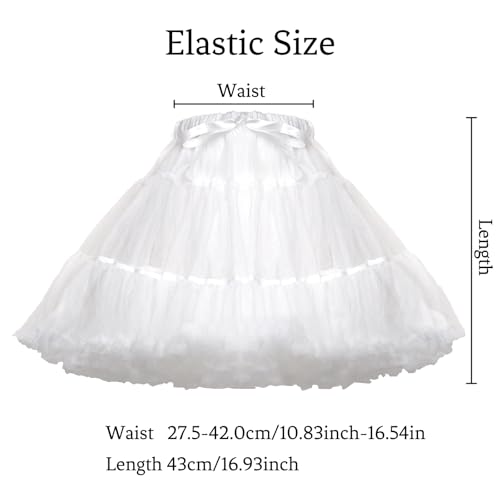 Women's Chiffon Petticoat Elastic Waist skirt Ballet Dance Pettiskirts Underskirt Half Slips Fluffy Pleated Dress for Party Cosplay Lace Thigh High Sheer Stockings Antiskid Silicone Stocking2