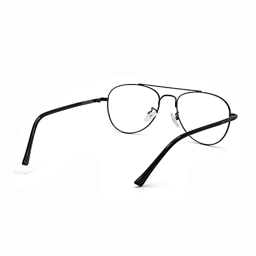 Image of Roshfort Aviator Specs For Men Women light weight Metal Spectacle Frame Eye Strain Protection Computer Glasses Medium