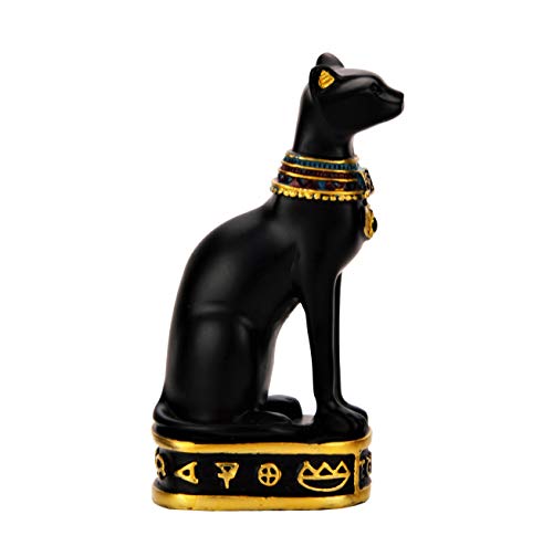 NileCart Egyptian Bastet Black Cat Goddess Statue, Small 3.5 Inches - image 2