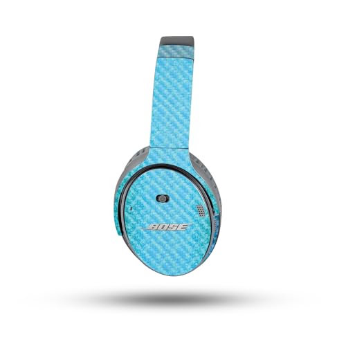 Image of MightySkins Carbon Fiber Skin Compatible with Bose QuietComfort 35 II Headphones - Blue Vintage | Protective, Durable Textured Carbon Fiber Finish | Easy to Apply