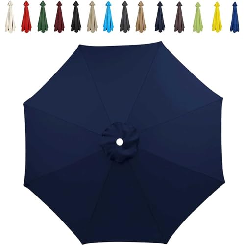 Housse de rechange pour parasol déchiré compatible structure 6-8 bras