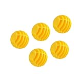 LLHCF 5 pelotas de entrenamiento multicolor ligeras con diseño hueco para espacios compactos y taladros de columpio, pelota de entrenamiento de golf a rayas huecas