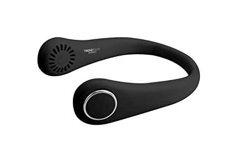 Image of Bladeless Neck Fan with Neckband - Lightweight Small Fan - Portable Mini USB Fan - Rechargeable Personal Fan (Black)