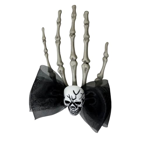 Barrettes à cheveux punk rock pour femmes et filles - Accessoires de fête d'Halloween - Squelette - Mains en os - Pinces à cheveux - Accessoires de fête d'Halloween