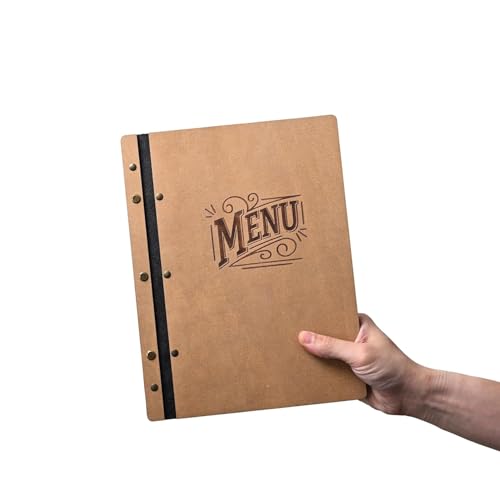 Inko Horeca - Wooden Menu Holder 11.8 х 9 inch - Menu Book for Restaurant - Hard Folding Menu Covers - Wooden Cafe Menu Folder Book for Bar - Bar Menu Sign (Oak)