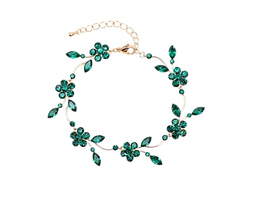 Image of Faship Gorgeous Rhinestone Crystal Floral Necklace Earrings Set