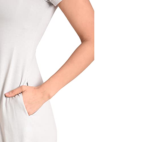 Image of Miss Lavish London Women's Relaxed Fit T Shirt Dress with Pockets Short Sleeve Summer Vacation Dresses