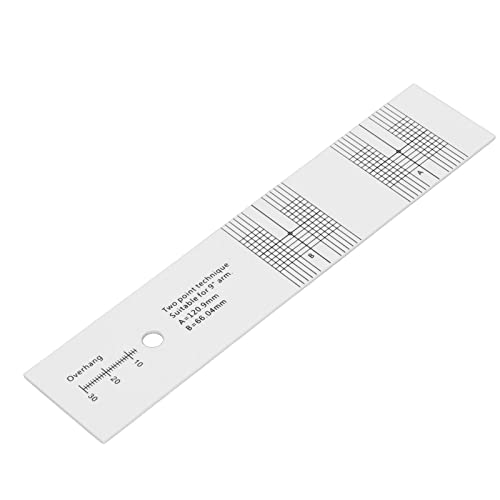 Asixxsix Transportador de alineación de cápsulas de tocadiscos, transportador acrílico de alineación de cápsulas de fono para calibración de precisión, para tocadiscos de vinilo