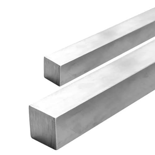 WESTUX Varilla De Barra Cuadrada De Acero Inoxidable 304, 2 Uds., 3mm, 4mm, 5mm, 6mm, 7mm, 8mm, 10mm, 12mm, 14mm, 16mm, 18mm De Longitud, 100mm (Size : 6mmx6mm)