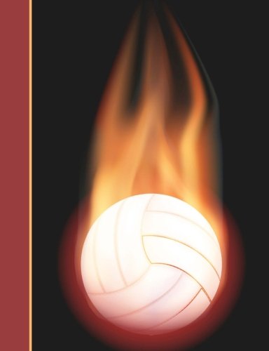 Composition Notebook: Volleyball Flame College Ruled Lined P