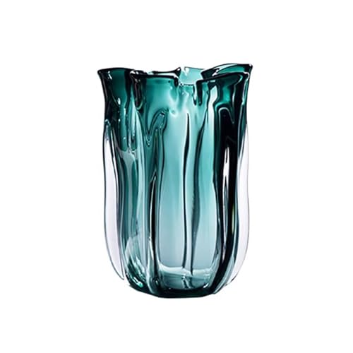 Arredamento moderno in stile rustico Vaso in vetro verde, ornamenti moderni for soggiorno, camera da letto, scrivania, controsoffitto, ingresso Regali per le coppie
