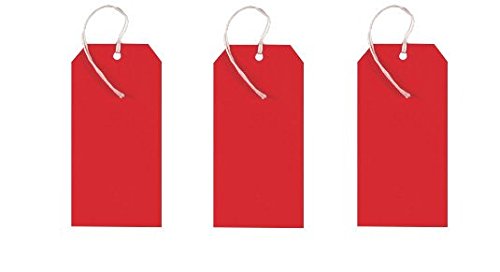 200u00a0Rouge étiquettes à bagages en papier 240u00a0g/mu00b2 120u00a0x 60u00a0mm