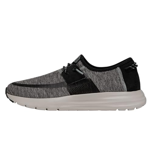 HEYDUDE Sirocco Dual Knit Grey Size 12 | Men's Shoes | Men's Casual Sneakers | Comfortable & Light-Weight