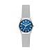 Produktbild Skagen Grenen Uhr für Damen, Solarbetriebenes Uhrwerk mit Edelstahl- oder Lederarmband, Silberton und Blau, 26MM