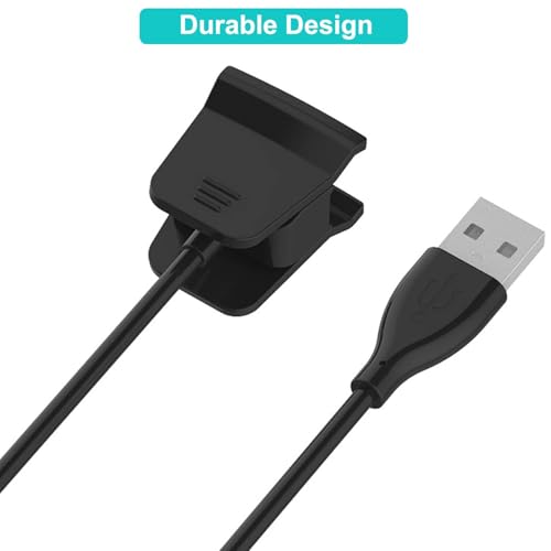 Image of Kissmart Fitbit Alta HR Charger 2 PCS (1.8ft & 3.3ft), Charging Cable Cord Repalcement Charger for Fitbit Alta HR (2 PCS - 1.8ft & 3.3ft)