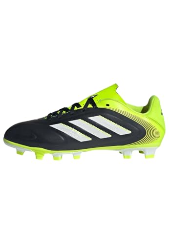 adidas Unisex Kids Copa Club Pure 3 Firm/Multi Ground Cleats (Little Kid/Big Kid), Black/White/Lucid Lemon, 3.5, Medium