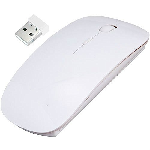 triplespark 2,4 gHz USB ratón inalámbrico delgado Ratón para portátiles/PC de sobremesa XP/Vista/Windows 7/Windows 10/Macintosh blanco blanco blanco