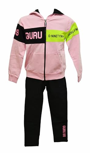 Combinaison enfant 4 saisons en sweat de coton rose vêtement complet 3 ans