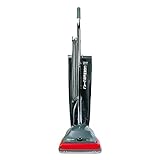 Sanitaire SC679J Commercial Lightweight Upright Vacuum, Bag-Style, 12lb, Gray/Red