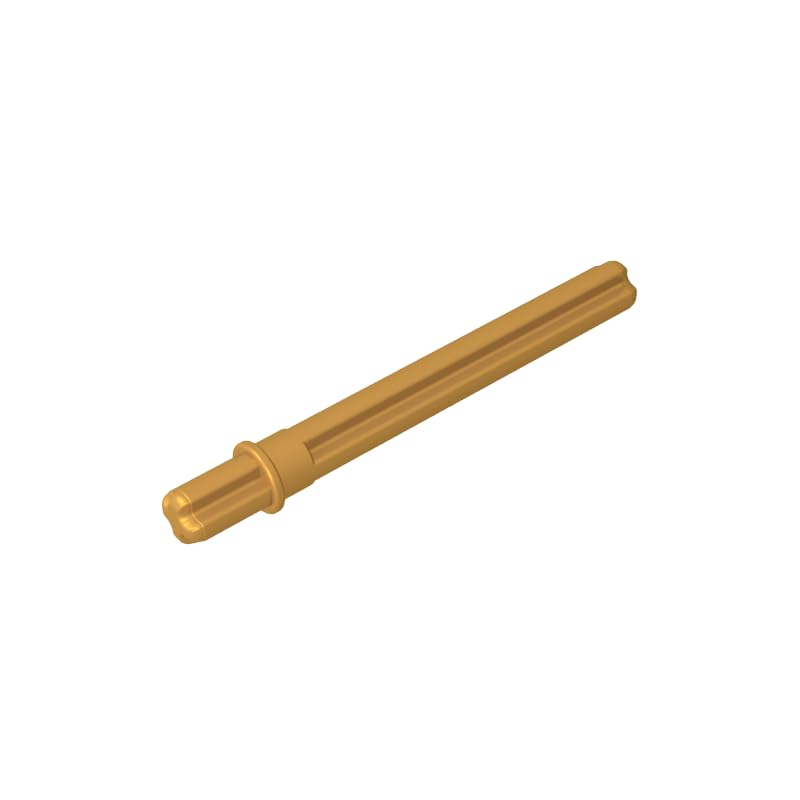 59426 32209 Technic Axle 5.5 with Stop [Flat Short End], Pearl Gold, 50 PCS