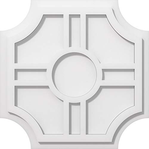 Ekena Millwork CMP16HS Haus Architectural Grade PVC Contemporary Urethane Ceiling Medallions 16"OD x 5 1/4"C x 1"P
