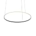 Produktbild Modernen Design 1-Ring LED Esstisch Pendellampe Fernbedienung dimmbar Pendelleuchte Designleuchte Esszimmer Hängelampe höhenverstellbare Wohnzimmer Aluminium Metallrahmen Dekoration Ø40CM (Weiß)