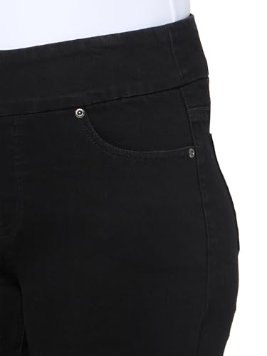 SLIM-SATION Women's Pull-on Five-Pocket Angled Fringe Hem Ankle Jean3