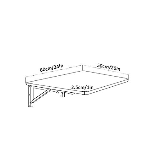 Table pliante murale noire solution gain de place pour studio et bureau - 3