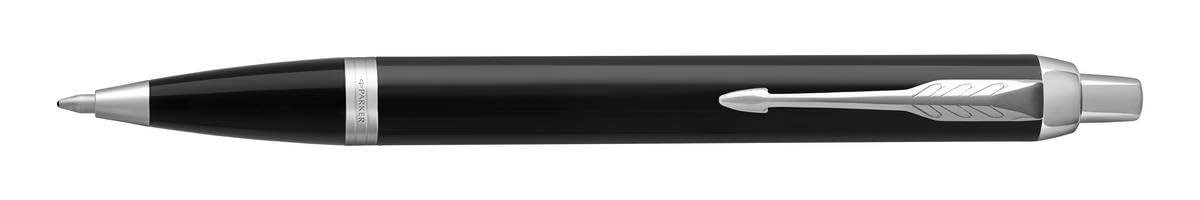 polar-effekt Parker IM - Penna a sfera con incisione, colore nero - cartuccia grande blu con custodia regalo – Idea regalo per compleanno