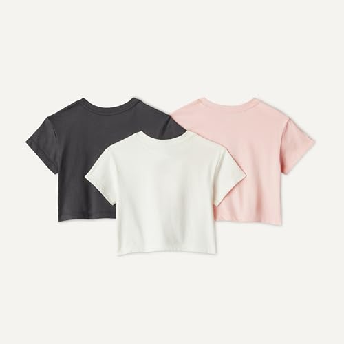 Image of Amazon Essentials Girls and Toddlers' Girls and Toddlers 3-Pack Short Sleeve T-Shirts