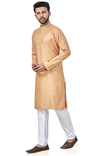 Image of BE ACTIVE Linen Blend Solid Pattern Trendy Comfortable Stylish Full Sleeve Kurta Men's Ethnic Wear