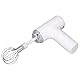 Elektrischer Schneebesen, Handmixer Hand-Eierbesen, Kabelloser Elektrischer Küchen-Handmixer 3-Gang-Mixer für Cappuccino, Matcha, Matcha für Teig, Eier, Teig, Sahne (WHITE)