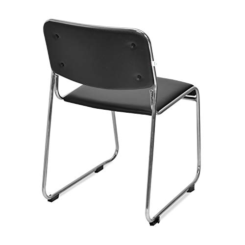 Image of Nilkamal Contract 01 Soft PVC Chair, Black