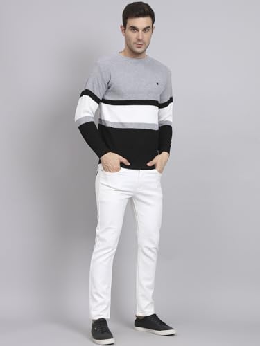 Image of eWools winterwear Men's Woolen Striped Cardigan Sweaters