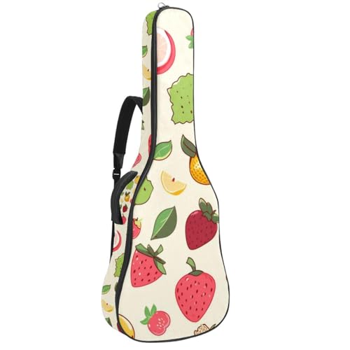 Sac pour guitare contre les rayures | Housse acoustique universelle à motif fruits jaunes
