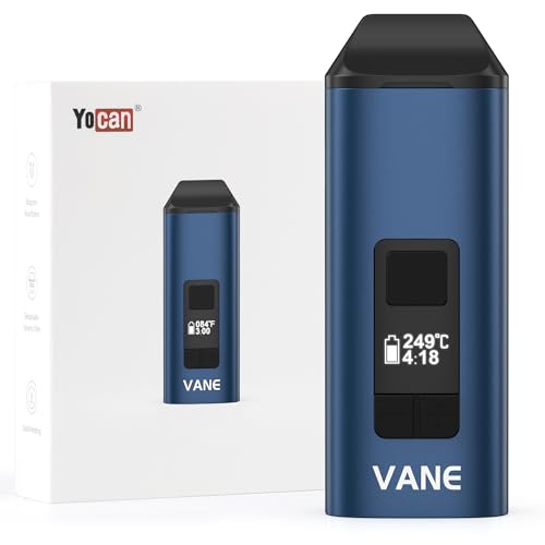 Yocan VANE Herb Vaporizer, Tragbarer Verdampfer Kräuter, Keramik Heizkammer, Präzise Temperatureinstellung 93-249℃, 1100 mAh Akku Dry Herb Vaporizer mit LCD Display, Einfache Reinigung