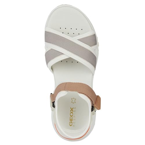 Geox Women's D Sorapis + Grip A Sport Sandal, White/LT Grey, 39 EU, White Lt Grey, 6 UK - Image 3