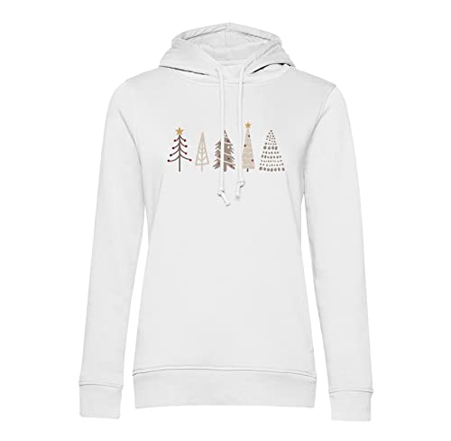 Cadeau Père Noël original avec ce sweat à capuche sapins de Noël unique