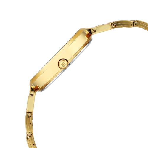 Image of Titan Classique Plain 3 Hands Red Round Dial Yellow Plating A1Stainless Steel Strap Men's Watch - 2480YM04
