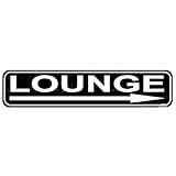 Lounge Directional Metal Sign - Vintage Arrow Rustic Decor, 16' x 4' Distressed Wall Art