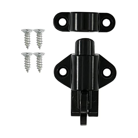 NESKTS Aluminium Alloy Self-Elastic Door Bolt for Door,Pull Ring Spring Load Security Automatic Door Bolt Latches Lock Cover
