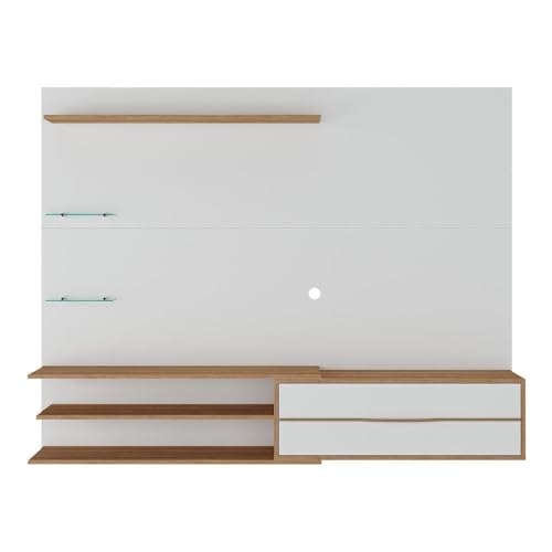 Painel para Tv até 65 Polegadas 1 Porta e Prateleiras Multimóveis Mp1064 Branco/rustic