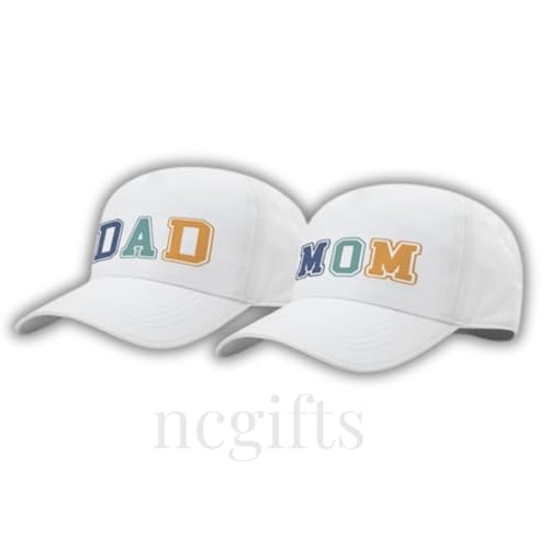 Image of ncgifts mom dad Cap Set for Photoshoot | Adjustable Size | Gifts for new Parents | Pregnancy Announcement | Maternity Reveal | Mom Dad to Be | Photoshoot Props for Parents Pink