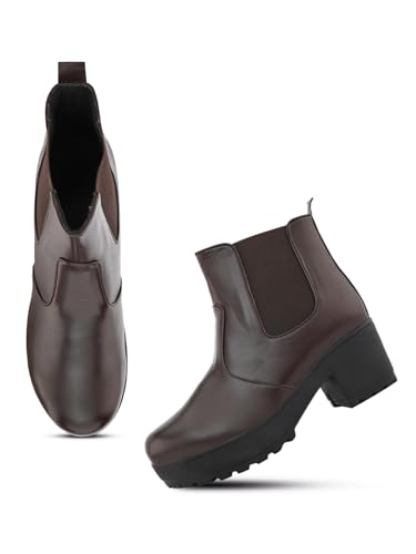 Image of XE Looks Attractive,Comfortable & Stylish Casual High Block Heel Boot For Women Ankle Length Design