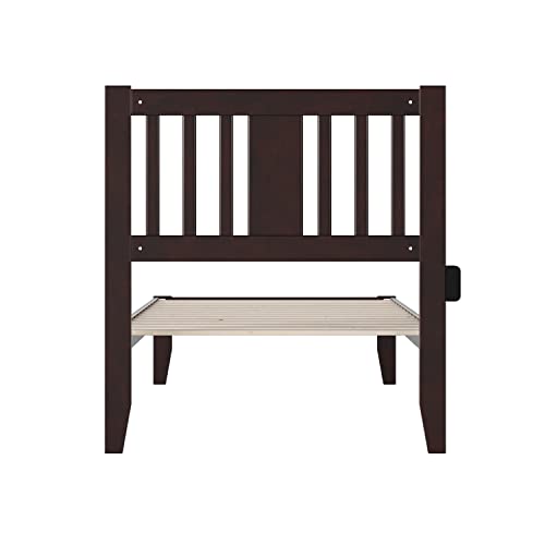 Afi, Tahoe Solid Wood Platform Bed With Attachable Usb Charger, Twin Xl, Espresso #TOP4