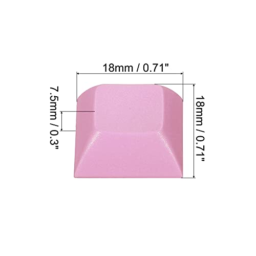 PATIKIL 1U Blank Keycaps, 10 Pack Universal PBT Keyboard Replacement Accessories for MX Mechanical Keyboard Pink - Image 2
