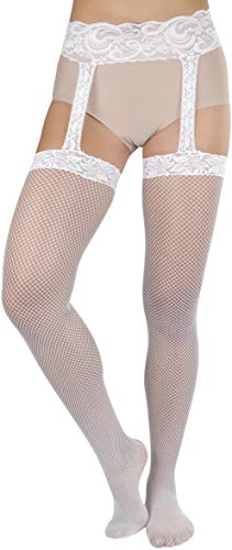 Image of ToBeInStyle Women's Attached Garter Belt Suspender Nylon Stocking Pantyhose