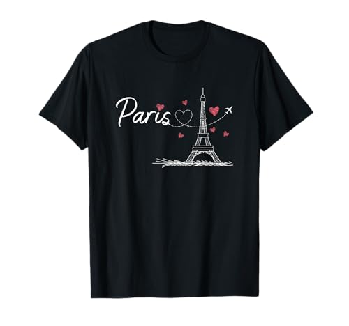 Paris Francia Travel Souvenir Gift Hombres Mujeres Torre Eiffel Camiseta